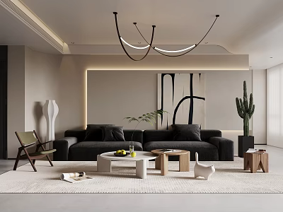 modern living room 3d model
