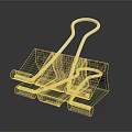 Silver Metal Paper Clip With Black Base And Reflective Surface For Office Use
