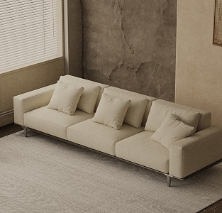 Three-seat sofa 3d model