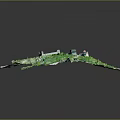 Lush Green Natural Landscape With Grassy Areas Trees Vegetation Pathways And Circular Field