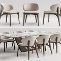 Modern Dining Table and Chair Combination 3d model