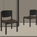 Modern Minimalist Solid Wood Dining Chairs With Brown Leather Seats For Elegant Simple Dining Spaces