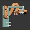 Game Movie Character With Orange Snake Body Green Mechanical Frame And Scales