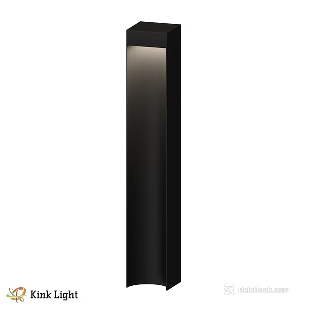 Modern Black Outdoor Light Fixture With Sleek Design For Garden Pathway 3d model 