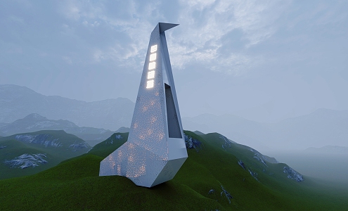 Modern Watchtower 3d model