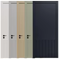 Elegant Modern Interior Doors With Various Colors And Vertical Stripe Design 3d model