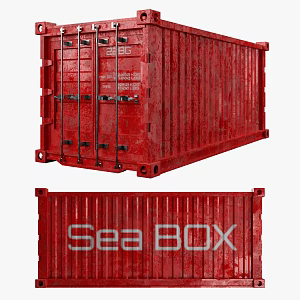 Container industrial wind decoration ornaments 3d model