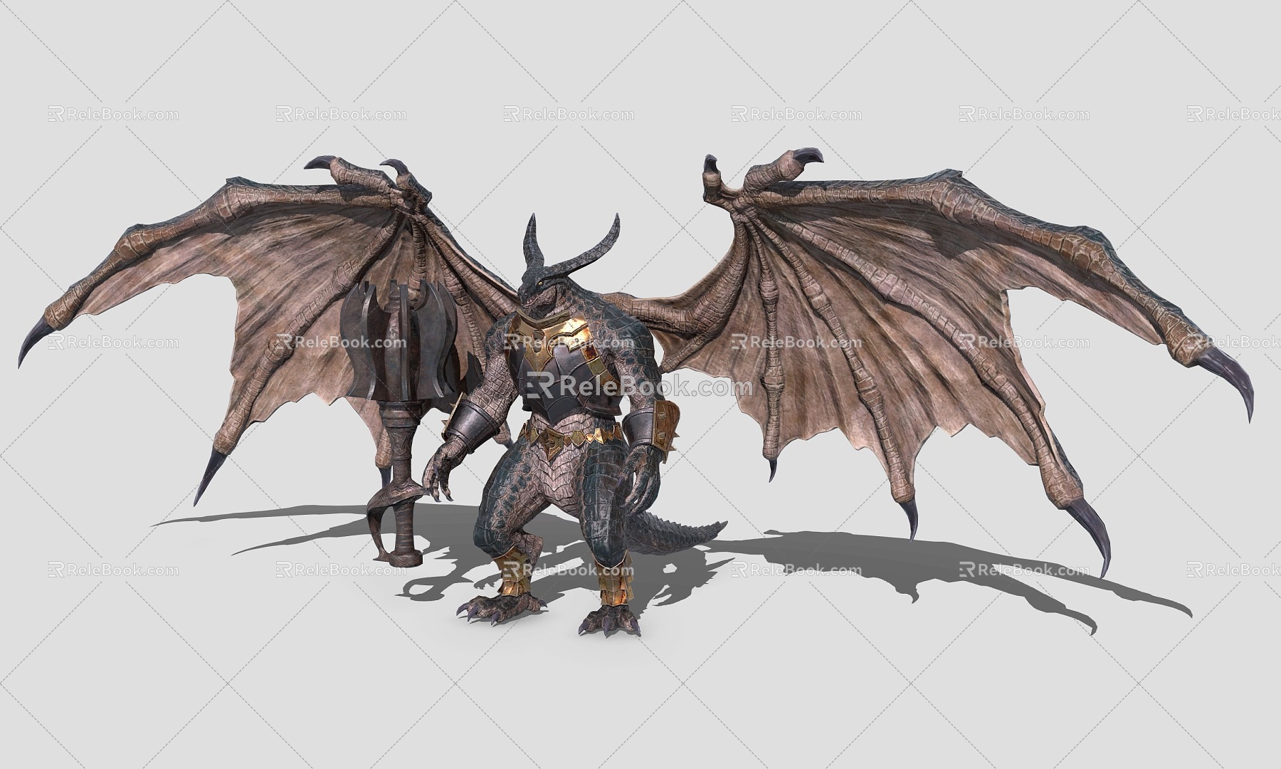 Demon Dragon Man Berserker Dragon Clan 3d model