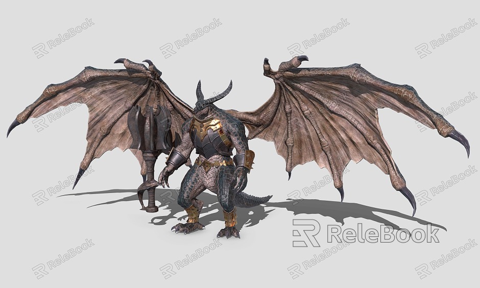 Demon Dragon Man Berserker Dragon Clan model