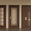 Wooden Sliding Doors With Glass Panels And Decorative Patterns For Interior Design