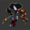 Group of Animated Superhero Characters in Dynamic Action Poses With Colorful Costumes