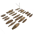 Various Traditional Wooden Boat Models with Handcrafted Designs and Classic Shapes