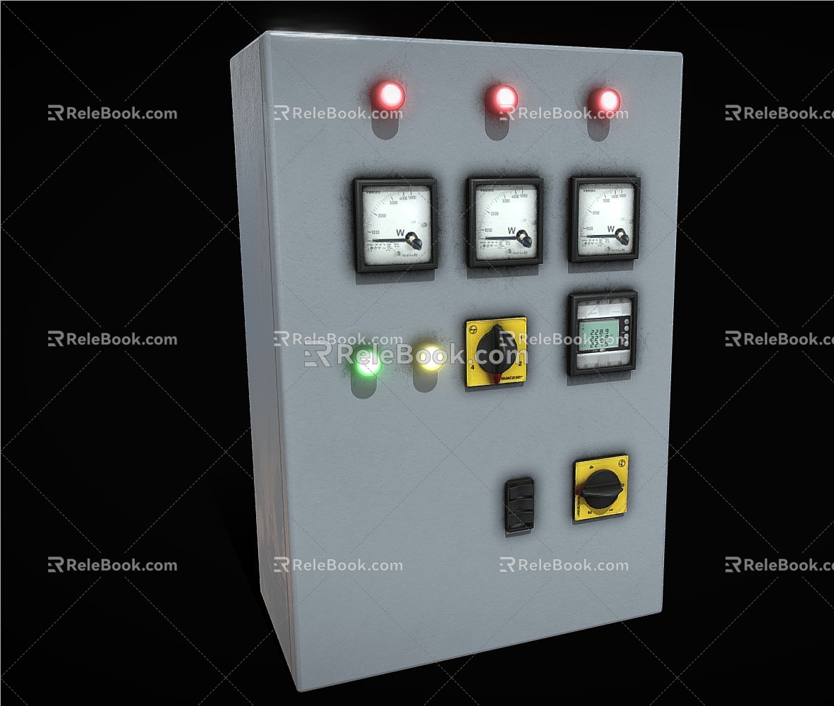 Electric box electric meter distribution cabinet electric box indicator meter 3d model