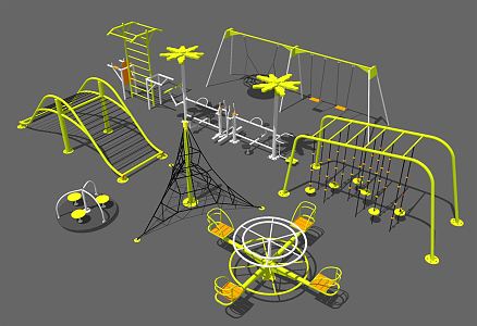 Modern Recreation Facilities Children's Recreation Equipment Sports Fitness Facilities 3d model