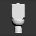 Modern White Ceramic Toilet With Sleek Design And Open Lid For Bathroom Use