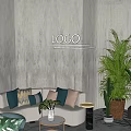 Meiji Modern Beauty Hair Salon Interior With Reception Desk Green Plants And Hanging Lights
