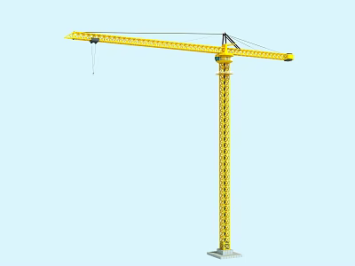 Yellow Tower Crane Industrial Equipment For Heavy Duty Construction Projects 3d model