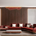 modern multiplayer sofa segno sofa 3d model