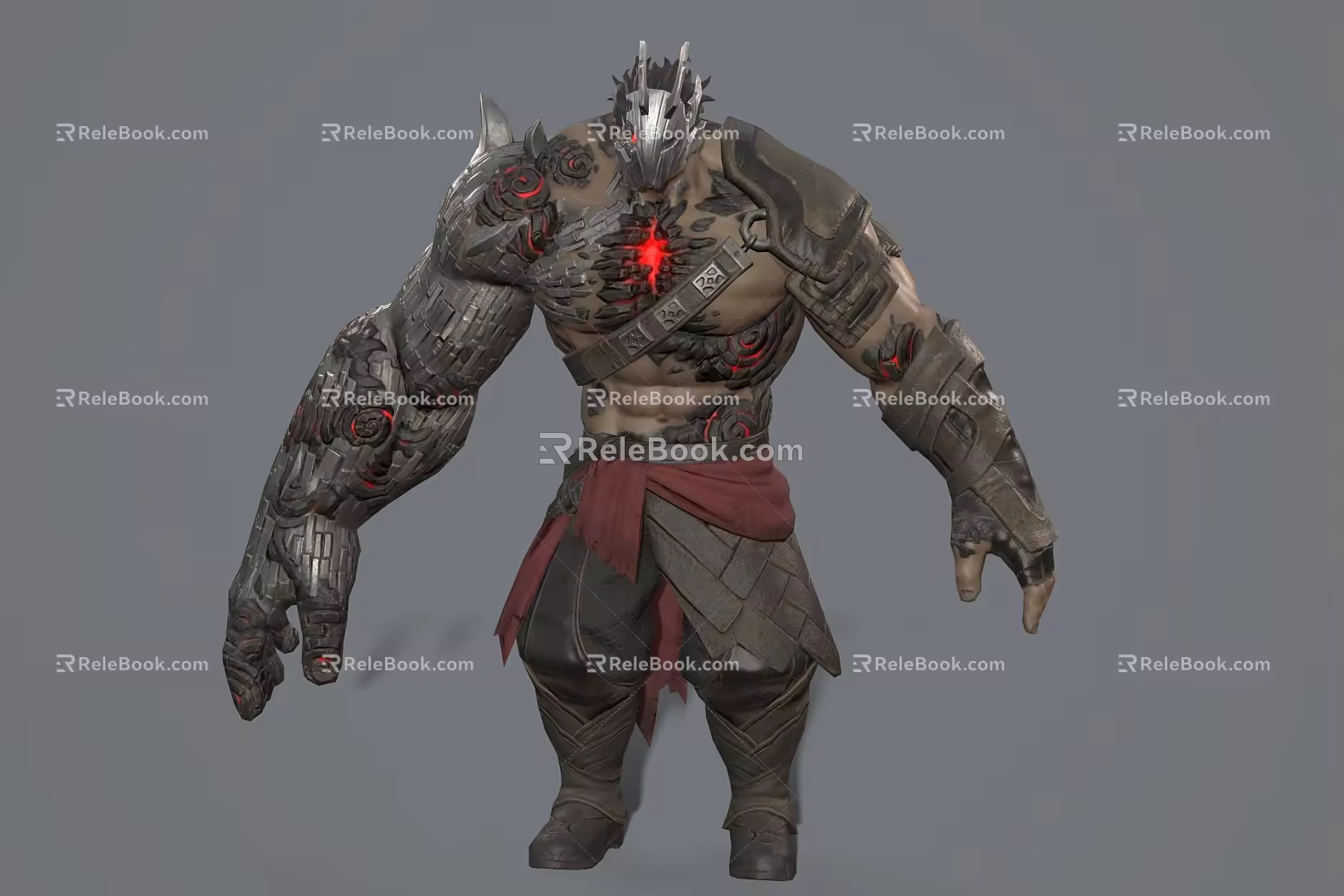 Modern game warrior game character anime character 3d model