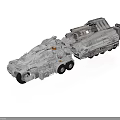 Transparent Sci Fi Mechanical Vehicle Models With Detailed Structural Design And Wheels 3d model