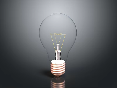 Modern LED Light Bulb With Clear Glass Design For Home Lighting 3d model