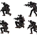 Characters Special Forces 3d model