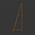Natural Wooden Four Tier Open Shelf With Sturdy Structure For Home Storage
