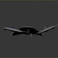 Three Futuristic Science Fiction Flying Vehicle Models With Circular Bodies And Wings