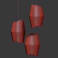 Modern Geometric Fabric Pendant Lights With Minimalist Design For Interior Decoration