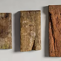 Three Rustic Wooden Planks As Decorative Wall Art With Natural Texture