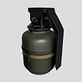Green Military Hand Grenade Weapon with Black Fuse and Metal Band Classic Design
