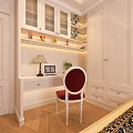 Classic Luxury Single Chair Fits Perfectly In Elegant Home Space With Vintage Carpet And Curtains