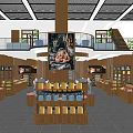Modern Supermarket Department Store With Spacious Layout Organized Shelves And Varied Products