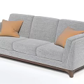 Modern three-seat sofa multiplayer sofa 3d model