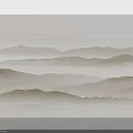 Modern Layered Background Wall with Wavy Design Neutral Tones and Soft Illumination