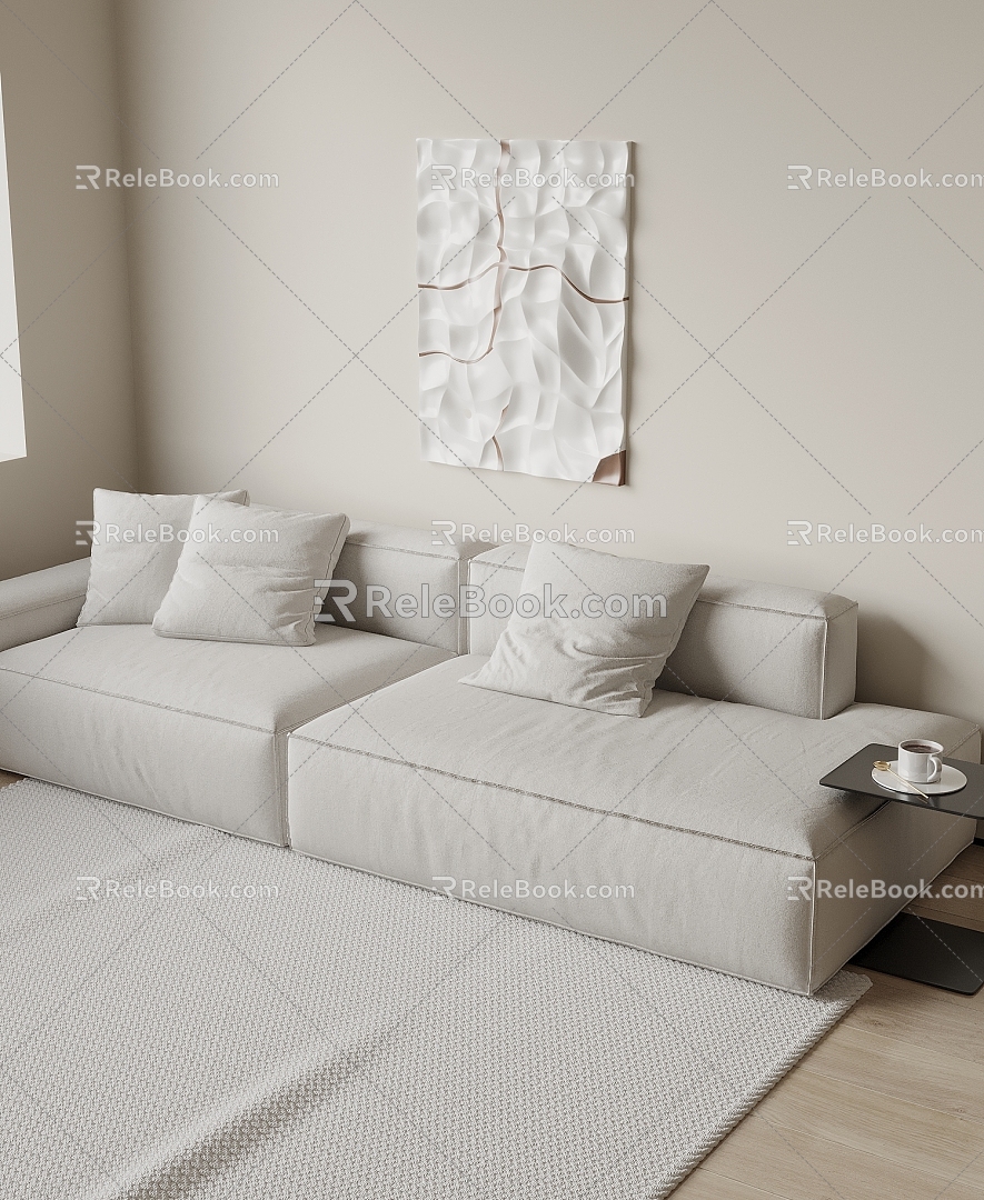 Double sofa 3d model