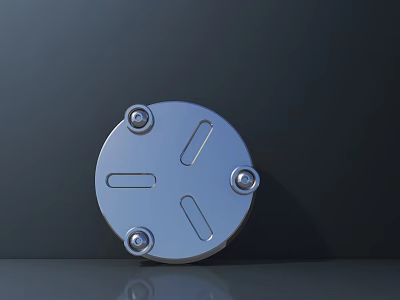 Public Facility Circular Metal Cover Structure With Bolt Fixed Maintenance Access 3d model