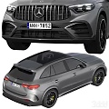 Mercedes-Benz AMG Gray SUV With Black Wheels Yellow Brake Calipers And Sporty Design
