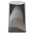 Silver Modern Side Table With Metallic Finish And Smooth Geometric Design 3d model