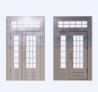 Modern gate residential unit door corridor door stainless steel door 3d model