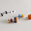 Colorful Dumbbells And Barbell Weight Plates For Home Fitness Workout