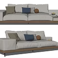 modern double sofa fabric double sofa 3d model