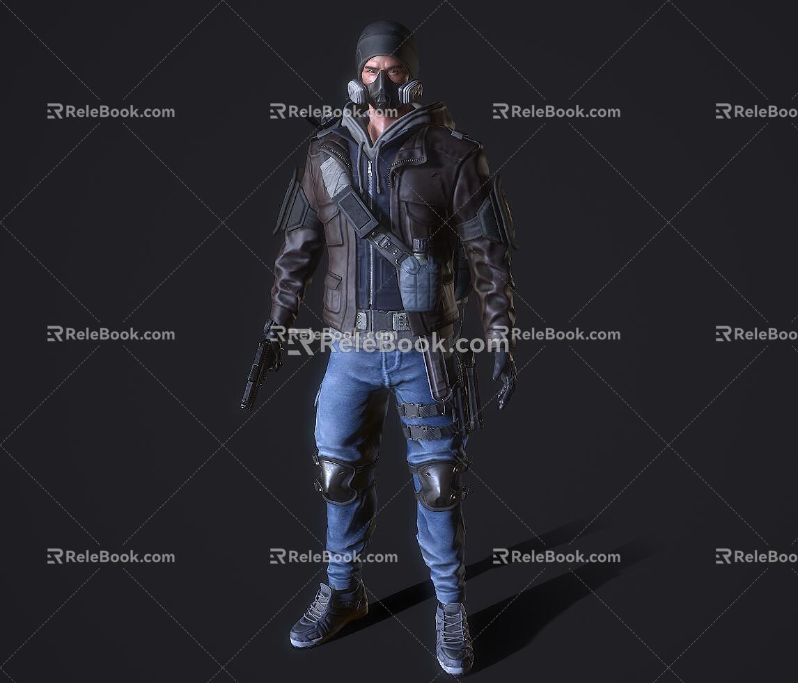 PBR Next Generation Soldier Gunner Fighter Counter-Strike Plainclothes Police Shrew 3d model