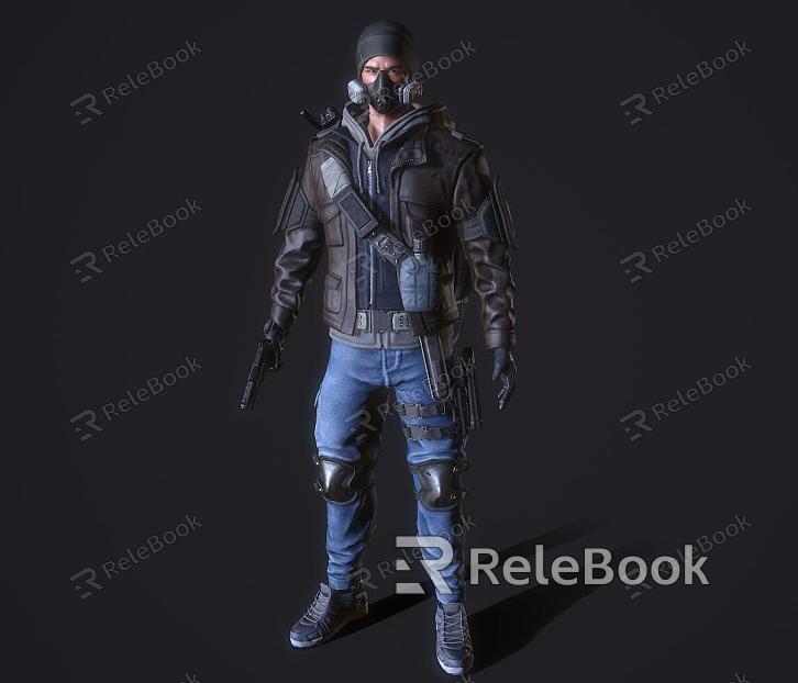 PBR Next Generation Soldier Gunner Fighter Counter-Strike Plainclothes Police Shrew model