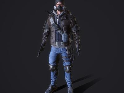 PBR Next Generation Soldier Gunner Fighter Counter-Strike Plainclothes Police Shrew model