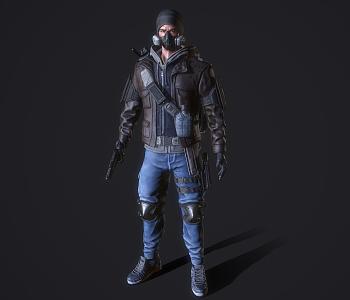 PBR Next Generation Soldier Gunner Fighter Counter-Strike Plainclothes Police Shrew 3d model