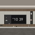 Modern TV Wall Unit With Wooden White Cabinetry Shelves Decorative Items And Minimalist Design