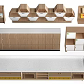 Modern Entryway Console And Side Cabinet Design With Wooden Storage Drawers And Shelves
