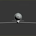 Aerial Bomb Weapon 3D Model With Metallic Surface Sleek Design And Tail Fins