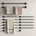 Towel bar Towel rack Towel 3d model